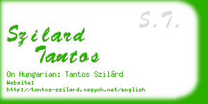 szilard tantos business card